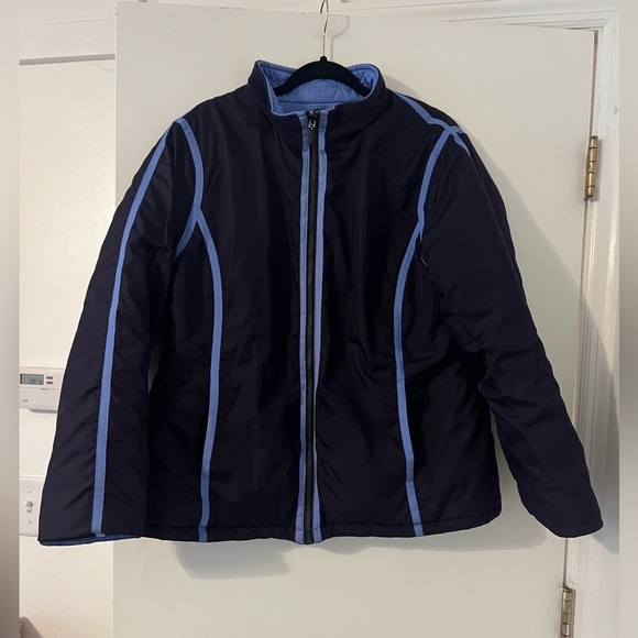 SB Active reversible Quilted Blue Jacket size XL snap pockets on both sides - Picture 10 of 15